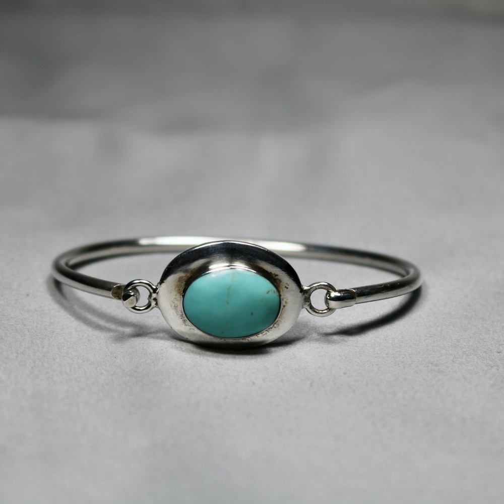 925 Sterling Silver Mexico Turquoise Bracelet